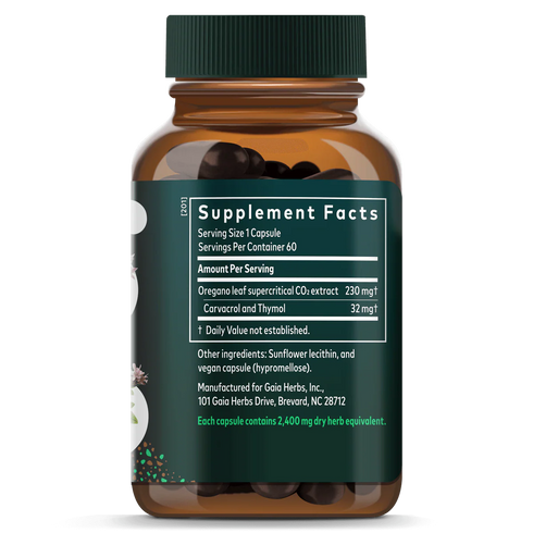 Oil of Oregano 60 Capsules-Gaia Herbs-Matakana Pharmacy