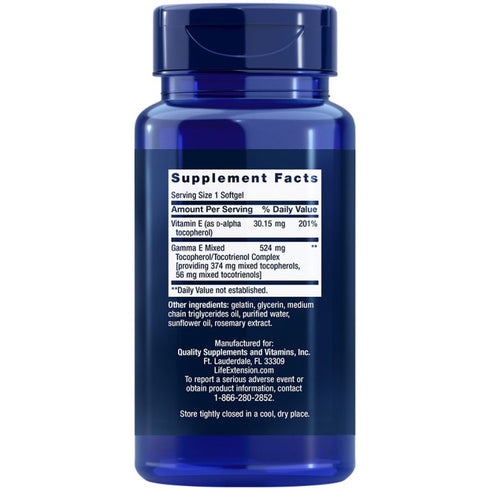 Gamma E Mixed Tocopherols & Tocotrienols 60 Softgels-Life Extension-Matakana Pharmacy
