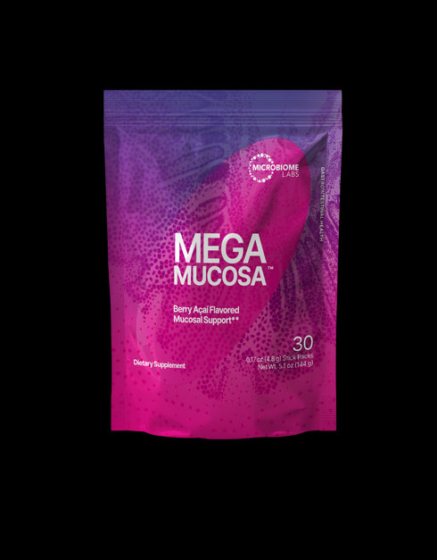 MegaMucosa Powder Stick Packs Berry Acai 30-Microbiome Labs-Matakana Pharmacy