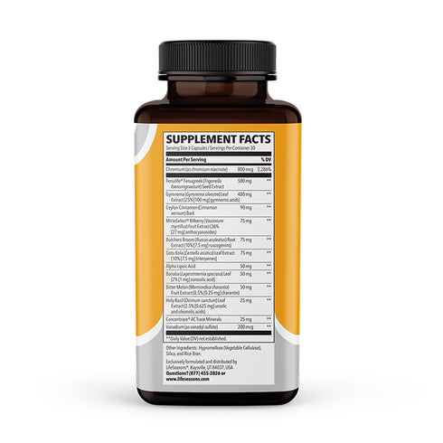 Image of Glucose Stabili-T 90vcaps supplement facts