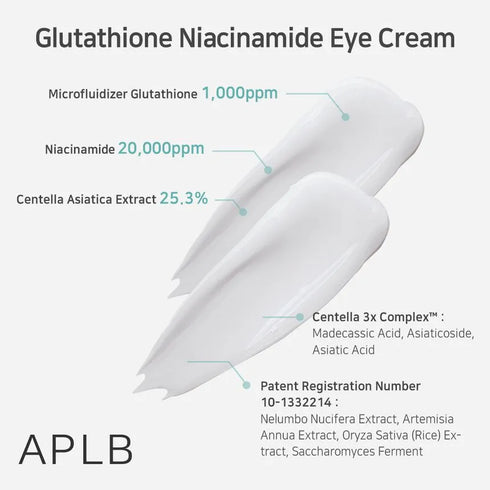 Glutathione Niacinamide Eye Cream 20ml-APLB-Matakana Pharmacy
