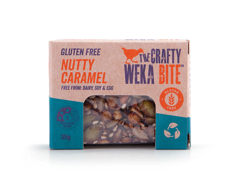 Gluten Free Nutty Caramel Snack Bar 35g | Crafty Weka-Crafty Weka-Matakana Pharmacy