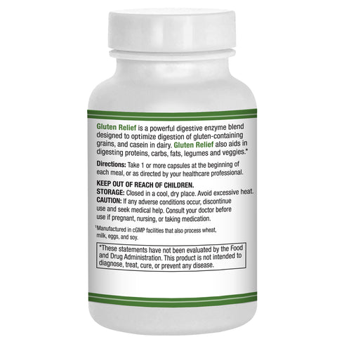 Image of GlutenRelief Plus 90caps directions