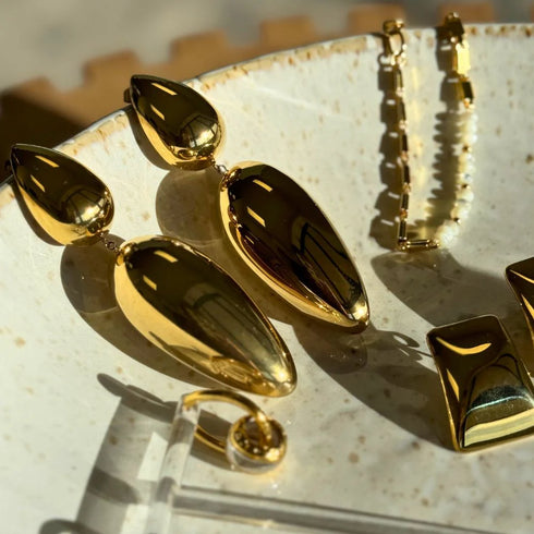 Earrings - Origin Gold-Queen Of The Foxes-Matakana Pharmacy