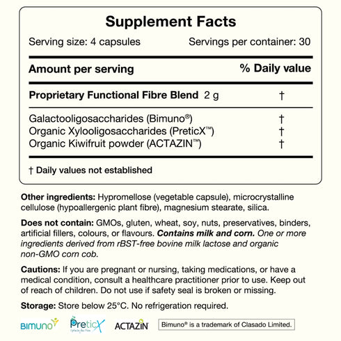 Image of Gut Food 120caps supplement facts