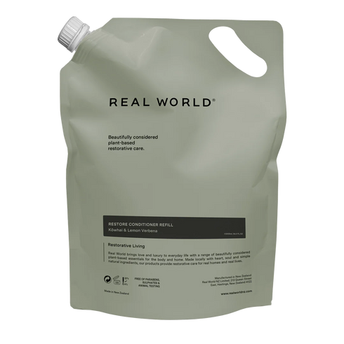 Kowhai & Lemon Verbena Conditioner Refill 2.5L-Real World-Matakana Pharmacy