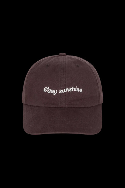 Womens Dad Cap Slogan Bay Espresso One Size-Kooringal-Matakana Pharmacy