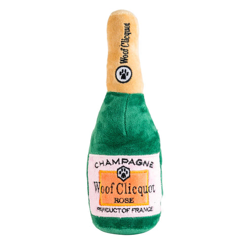 Woof Clicquot Rose' Champagne Bottle Squeaker Dog Toy Large-Haute Diggity Dog-Matakana Pharmacy