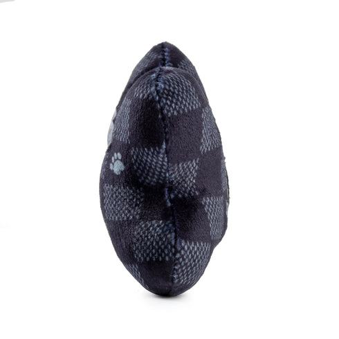 Black Checker Chewy Vuiton Bone Squeaker Dog Toy Large-Haute Diggity Dog-Matakana Pharmacy