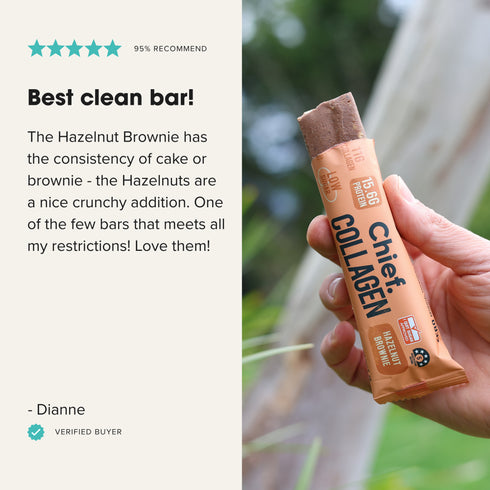 Collagen Protein Bar Hazelnut Brownie 45g-Chief-Matakana Pharmacy
