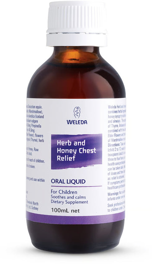 Herb and Honey Chest Relief, 100ml (for Children)-Weleda-Matakana Pharmacy