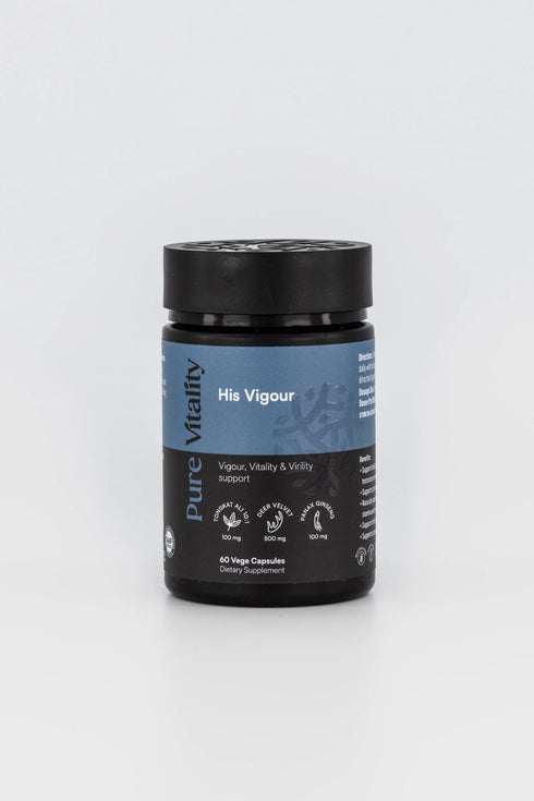 Image of plastic bottle of His Vigour 60caps