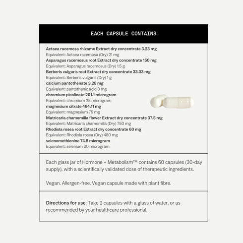 Hormone + Metabolism 60 Capsules-my way up-Matakana Pharmacy