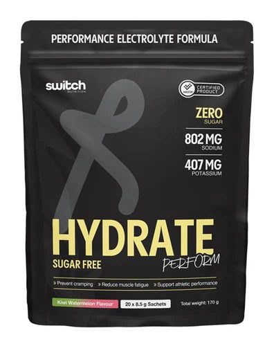 Switch Hydrate Perform Sugar Free Pouch | Kiwi Watermelon-Switch Nutrition-Matakana Pharmacy