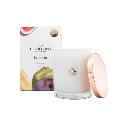 Amber Fig Soy Candle 300g-Linden Leaves-Matakana Pharmacy