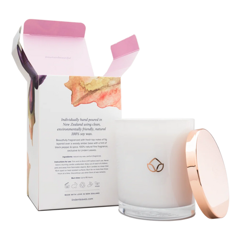 Amber Fig Soy Candle 300g-Linden Leaves-Matakana Pharmacy