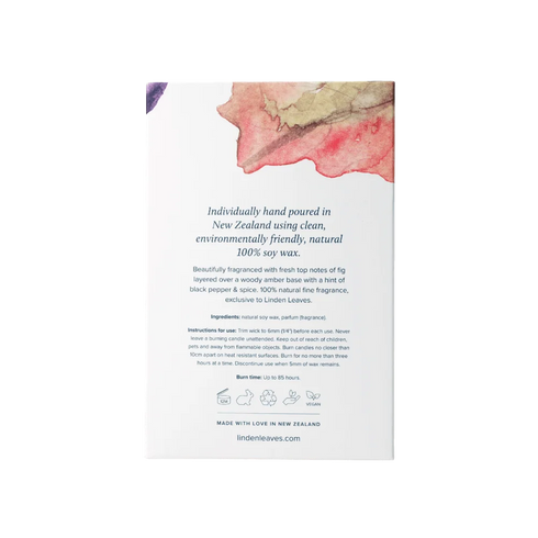 Amber Fig Soy Candle 300g-Linden Leaves-Matakana Pharmacy