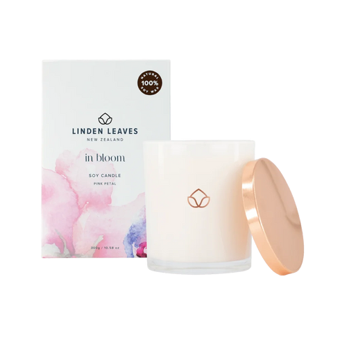 Pink Petal Soy Candle 300g-Linden Leaves-Matakana Pharmacy
