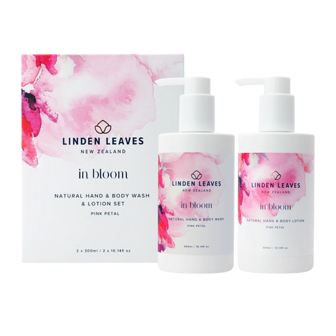Pink Petal Wash & Lotion Set (2 x 300ml)-Linden Leaves-Matakana Pharmacy