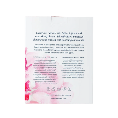Pink Petal Wash & Lotion Set (2 x 300ml)-Linden Leaves-Matakana Pharmacy