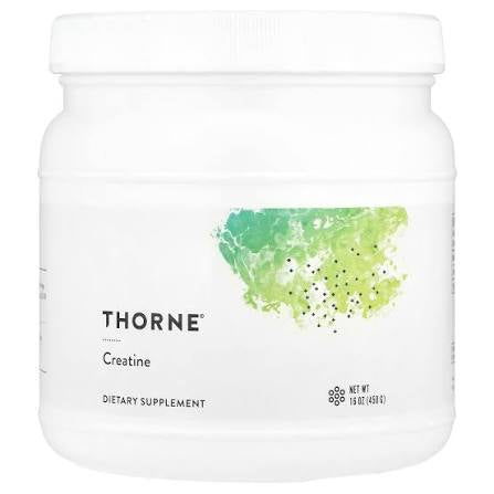 Image of white container of Thorne Creatine Monohydrate powder 450g