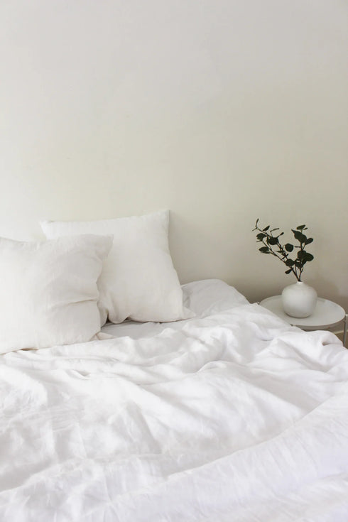 Image of duvet cover staged over a bed
