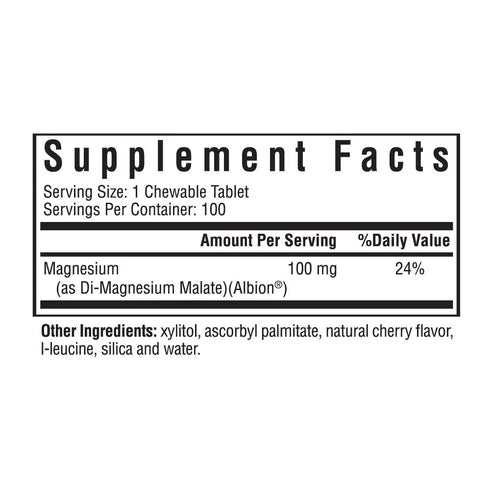 Magnesium Malate Chewable 100 Tablets-Seeking Health-Matakana Pharmacy
