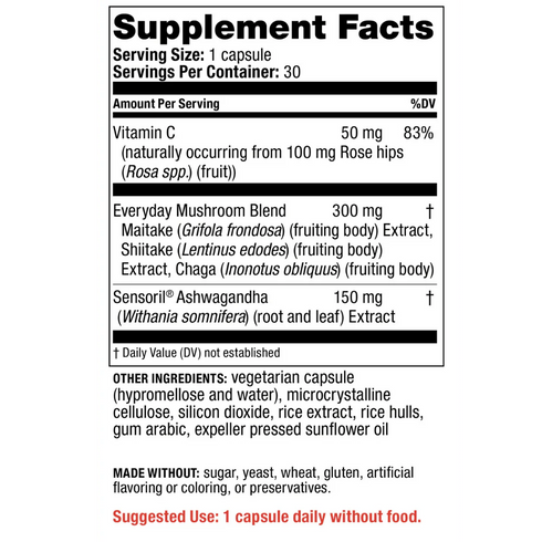 Image of Immune Everyday 30vcaps supplement facts