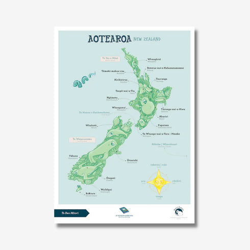 Te Reo Maori New Zealand Poster A3-Illustrated Publishing-Matakana Pharmacy
