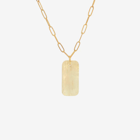 Necklace - Emeline - Rectangle Tapa-Koloa Jewellery-Matakana Pharmacy
