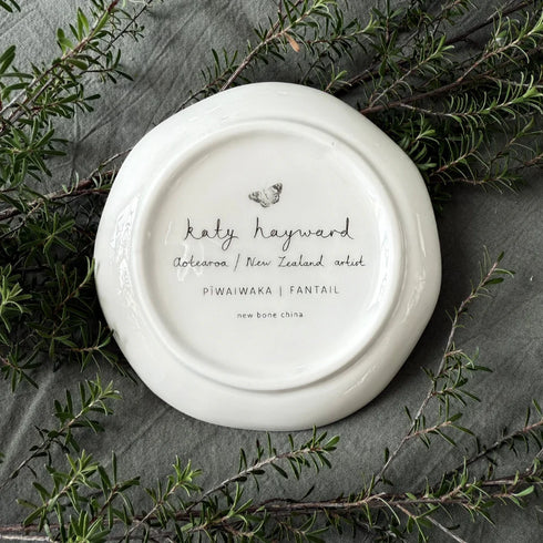 Trinket Dish - Come Fly With Me - Piwaiwaka/Fantail-Katy Hayward-Matakana Pharmacy