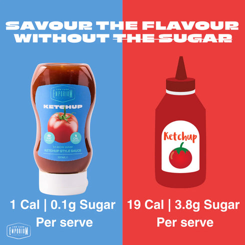 No Added Sugar Ketchup Sauce 350ml-Low Carb Emporium-Matakana Pharmacy
