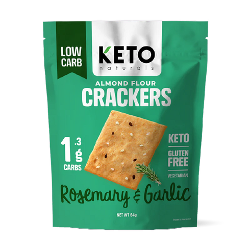 Image of KETO Almond Flour Crackers Rosemary & Garlic 64g