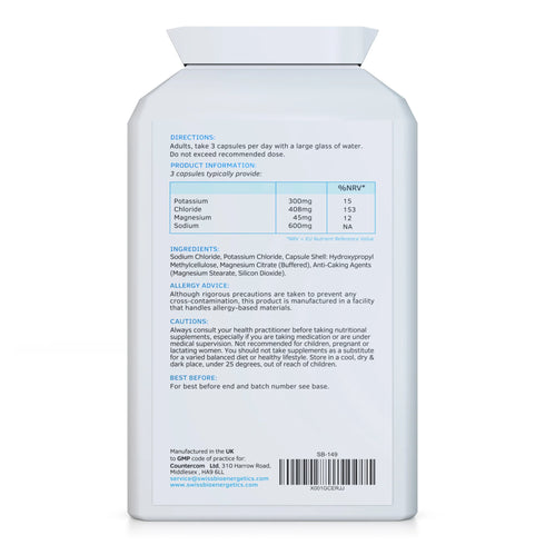 Keto & Fasting Electrolytes Zero Sugar 120 Capsules-Swiss Bioenergetics-Matakana Pharmacy