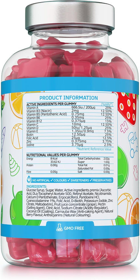Kids Multivitamin & Multimineral Gummies Natural Berry 60