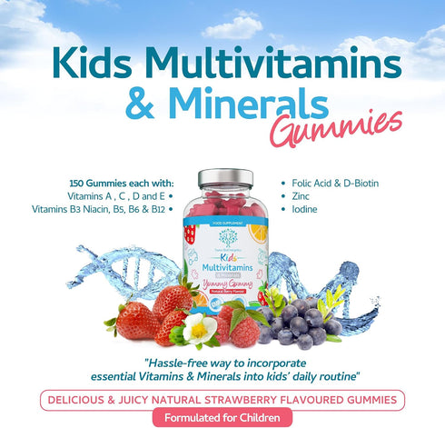 Kids Multivitamin & Multimineral Gummies Natural Berry 60