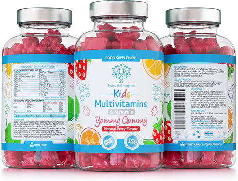 Kids Multivitamin & Multimineral Gummies Natural Berry 60