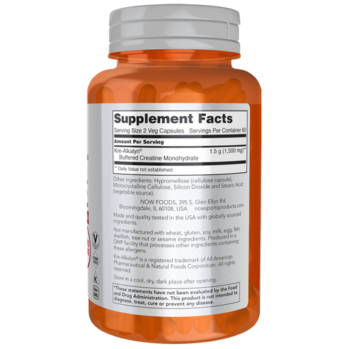 Creatine Kre-Alkalyn 750mg 120s-NOW Supplements-Matakana Pharmacy