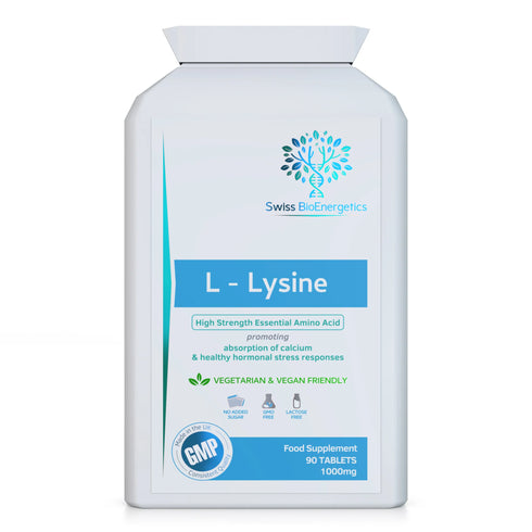 L Lysine 1000mg 90 Tablets-Swiss Bioenergetics-Matakana Pharmacy