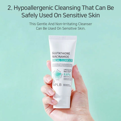 Glutathione Niacinamide Facial Cleanser 80ml-APLB-Matakana Pharmacy