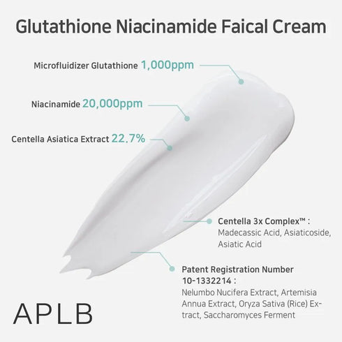 Glutathione Niacinamide Facial Cream 55ml-APLB-Matakana Pharmacy