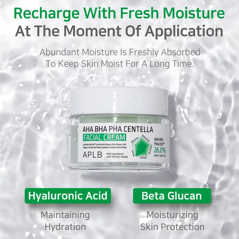AHA BHA PHA Centella Facial Cream 55ml-APLB-Matakana Pharmacy