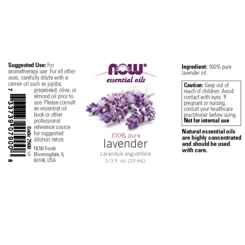 NOW Essential Oil 100% Pure Lavender 10ml-NOW Supplements-Matakana Pharmacy