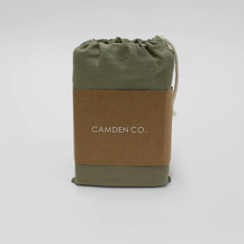 CAMDEN CO. Linen Euro Cases - Set of 2 - Green Moss-Matakana Pharmacy