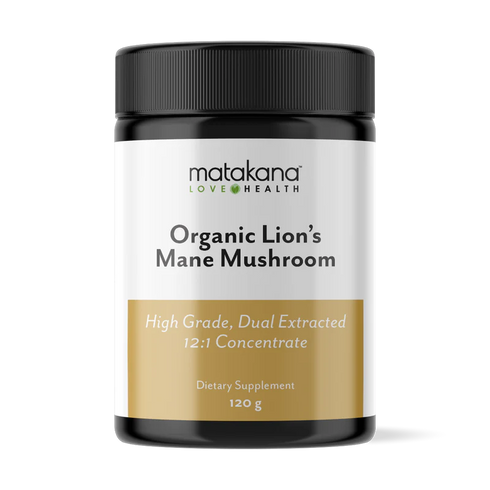 Lion's Mane Mushroom powder Organic 120g-Matakana Superfoods-Matakana Pharmacy