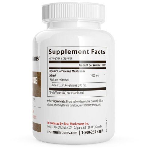 Lion's Mane Extract 120 Capsules-Real Mushrooms-Matakana Pharmacy