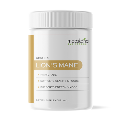 Lion's Mane Mushroom powder Organic 120g-Matakana Superfoods-Matakana Pharmacy