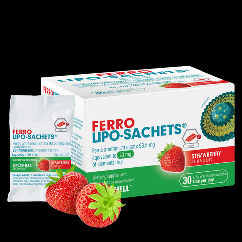 Lipo-Sachets Ferro Strawberry Flavor 30sachets-Matakana Pharmacy