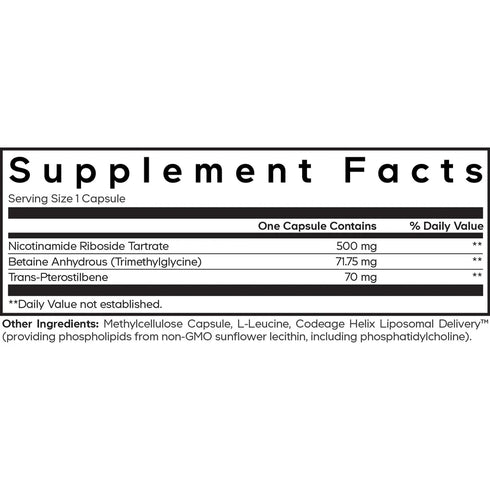Liposomal Nicotinamide Riboside 60 Capsules-CODEAGE-Matakana Pharmacy