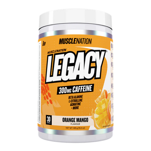 Legacy Pre Workout Orange Mango 465g-MuscleNation-Matakana Pharmacy